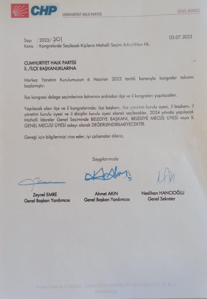 CHP’de yönetime girenler yerele aday olamayacak!