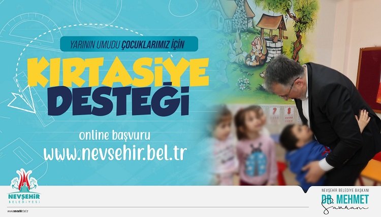 Nevşehir Belediyesi’nden öğrencilere kırtasiye desteği