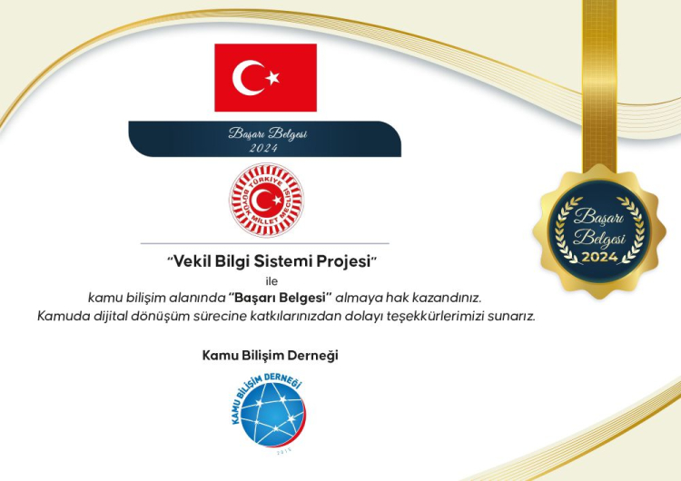 VEBİS’e kamudan başarı belgesi