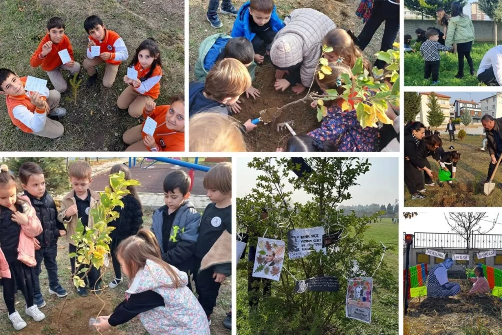 Atatürk’ten ilhamla yeşil vatan… Okullarda fidanlar Atatürk ve vatan sevgisi mesajlarıyla toprakla buluştu