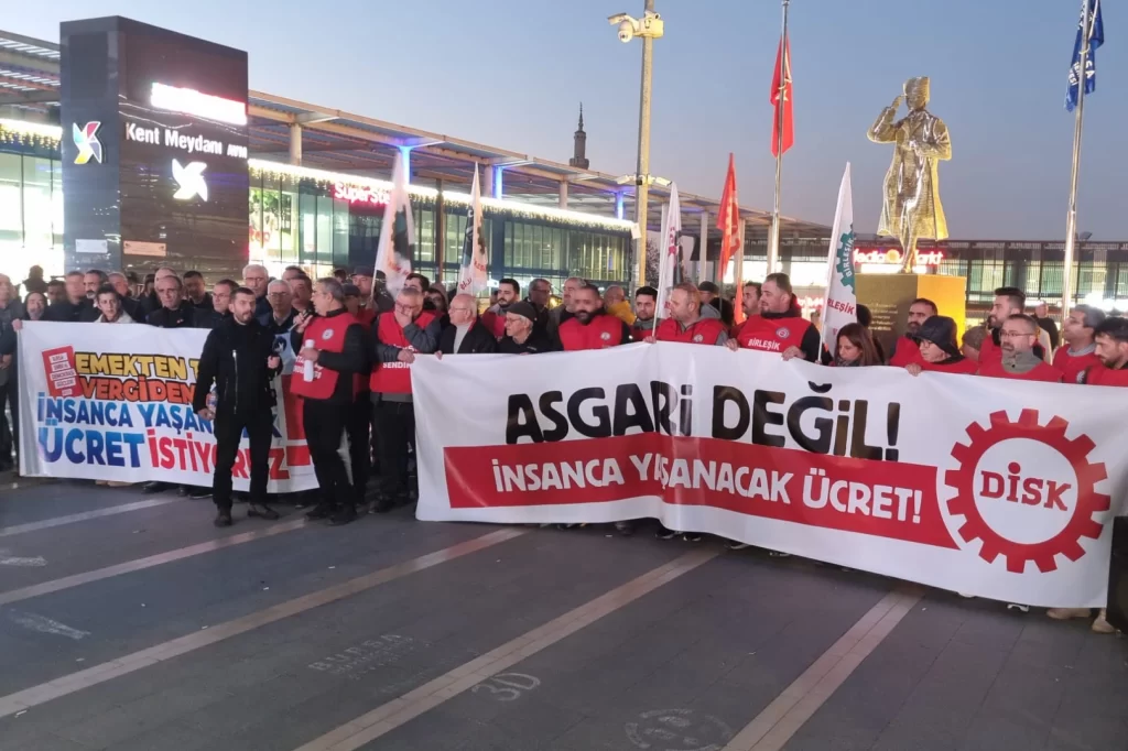 DİSK Güney Marmara’dan Bursa’da kitlesel açıklama