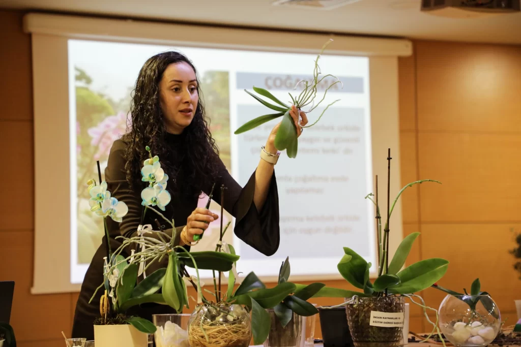 Antalya’da vatandaşlara orkide bakımı eğitimi