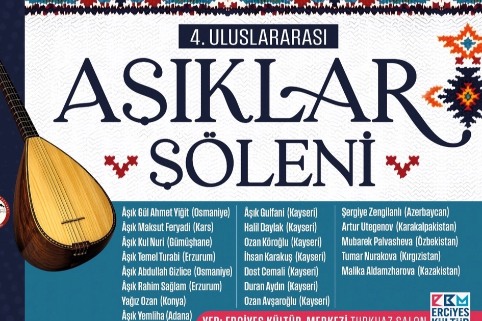 Kayseri 4. Uluslararası Âşıklar Şöleni’ne geri sayım