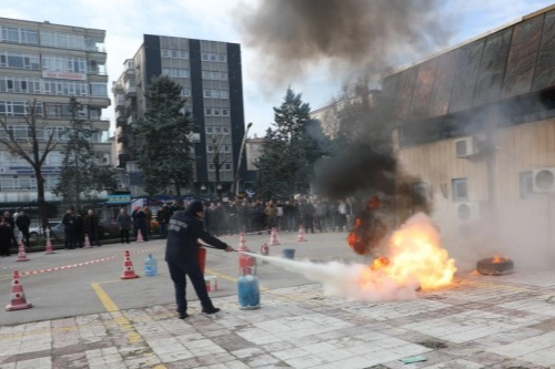 SHGM’de yangınla mücadele tatbikatı