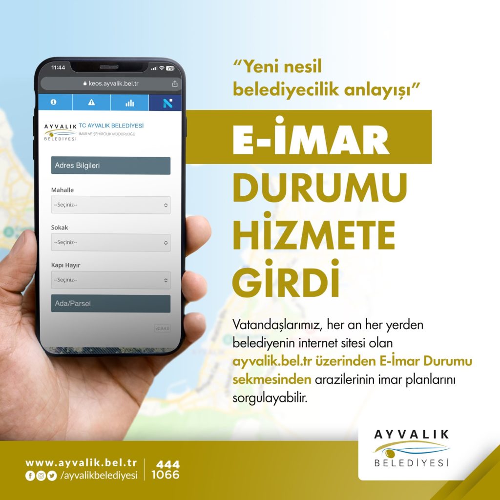 AYVALIK BELEDİYESİ’NDEN VATANDAŞLARINA KOLAYLIK SAĞLAYAN SİSTEM: E-İMAR