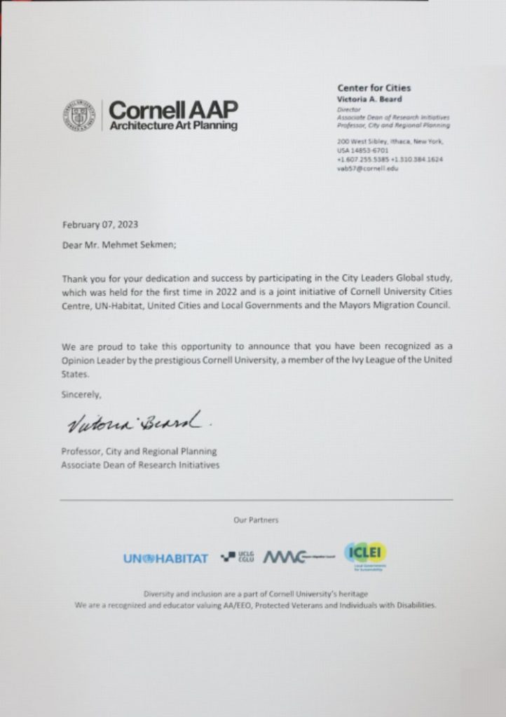 Başkan Sekmen “Fikir Lideri” seçildi