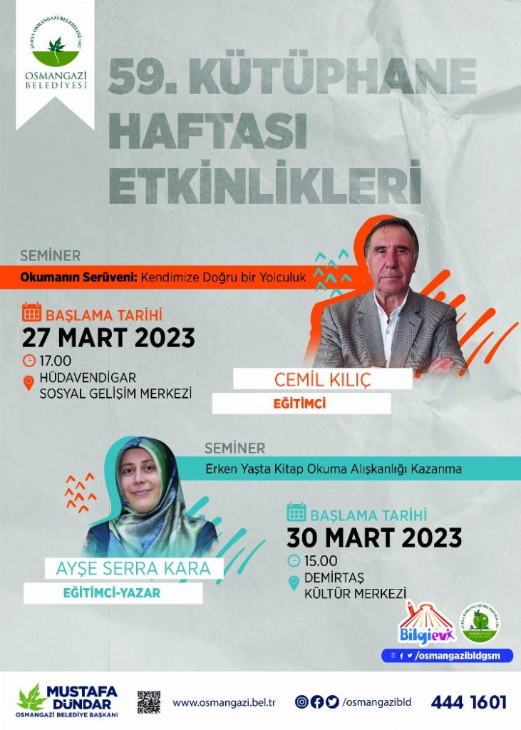 Bursa Osmangazi’de ‘Kütüphane’ etkinlikleri