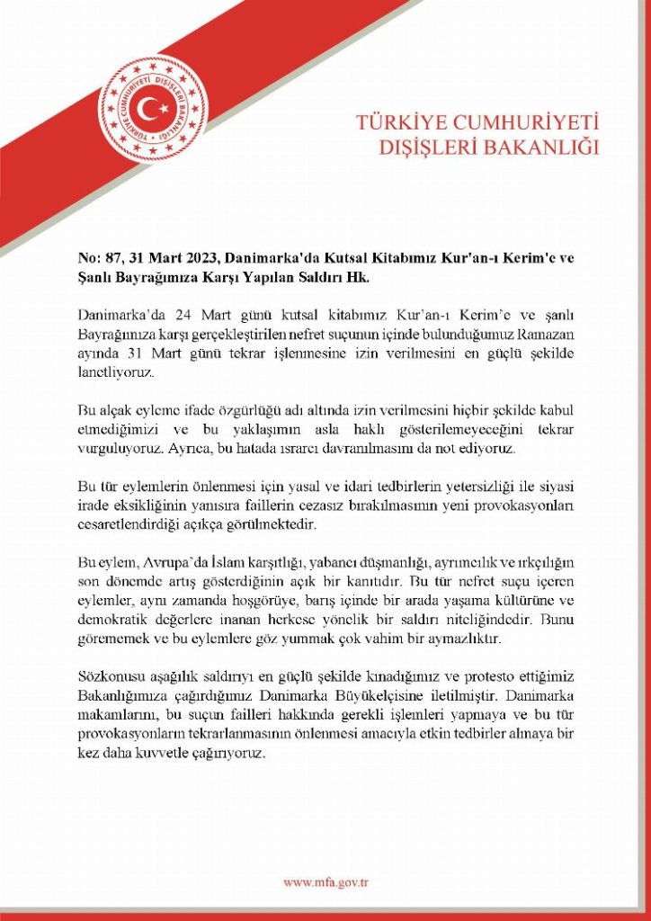 Türkiye’den provokasyona tepki!