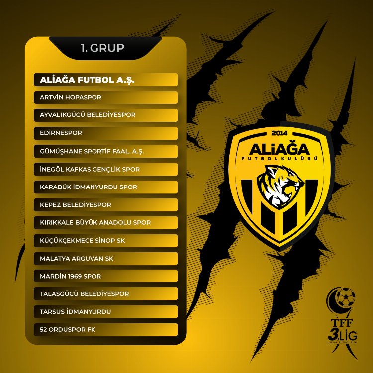 Aliağaspor FK’nın 3. Lig’deki rakipleri belli oldu