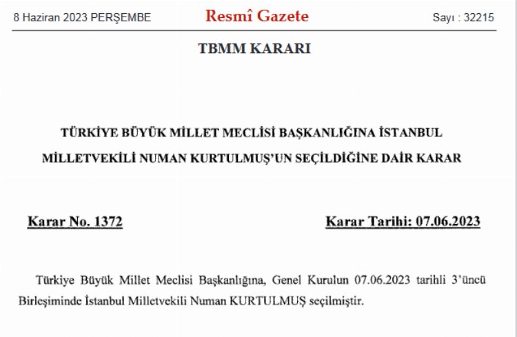 Kurtulmuş’un yeni görevi Resmi Gazete’de