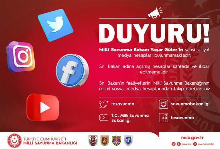 MSB’den ‘sosyal hesap’ uyarısı!