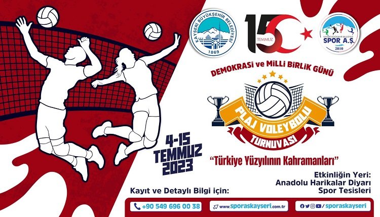 Kayseri Büyükşehirspor’dan anlamlı plaj voleybolu turnuvası