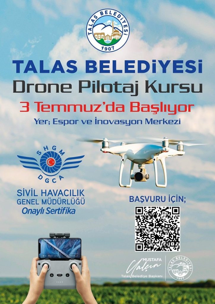 Kayseri Talas’ta gençlere drone kursu