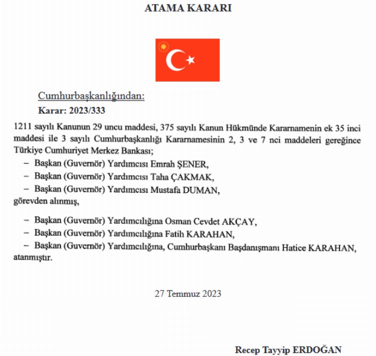 Merkez Bankası’na üç atama!