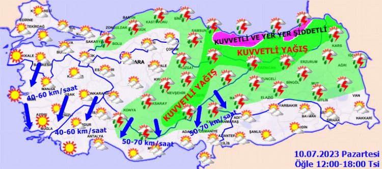 Meteoroloji’den 3 bölgeye turuncu uyarı