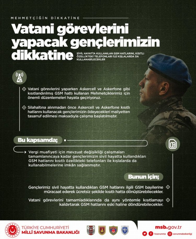 Kışlada sivil hat yasağı kaldırıldı! Kısıtlı kullanılabilecek