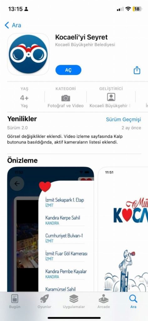 Kocaeli’nin turistik mekanları cepte