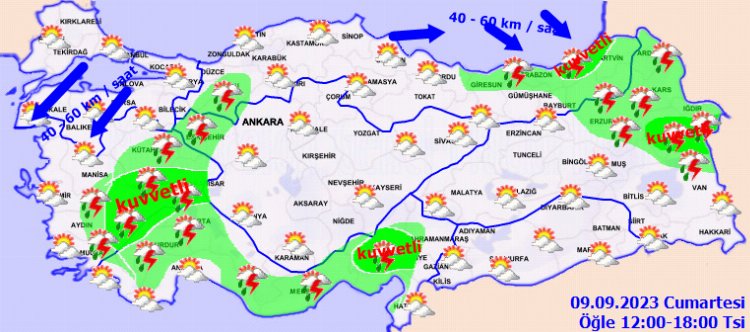 11 ile kuvvetli yağış uyarısı