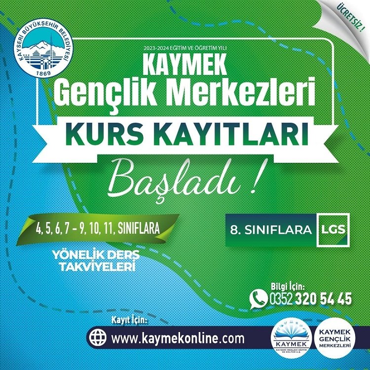 KAYMEK kurs kayıtları devam ediyor