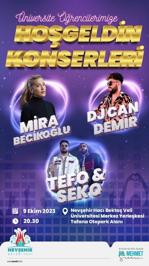 Nevşehir Belediyesi’nden yeni üniversitelilere özel konser