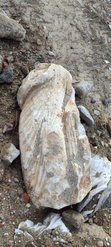 Bayraktepe’deki hafriyatta tarihi heykel çıktı!