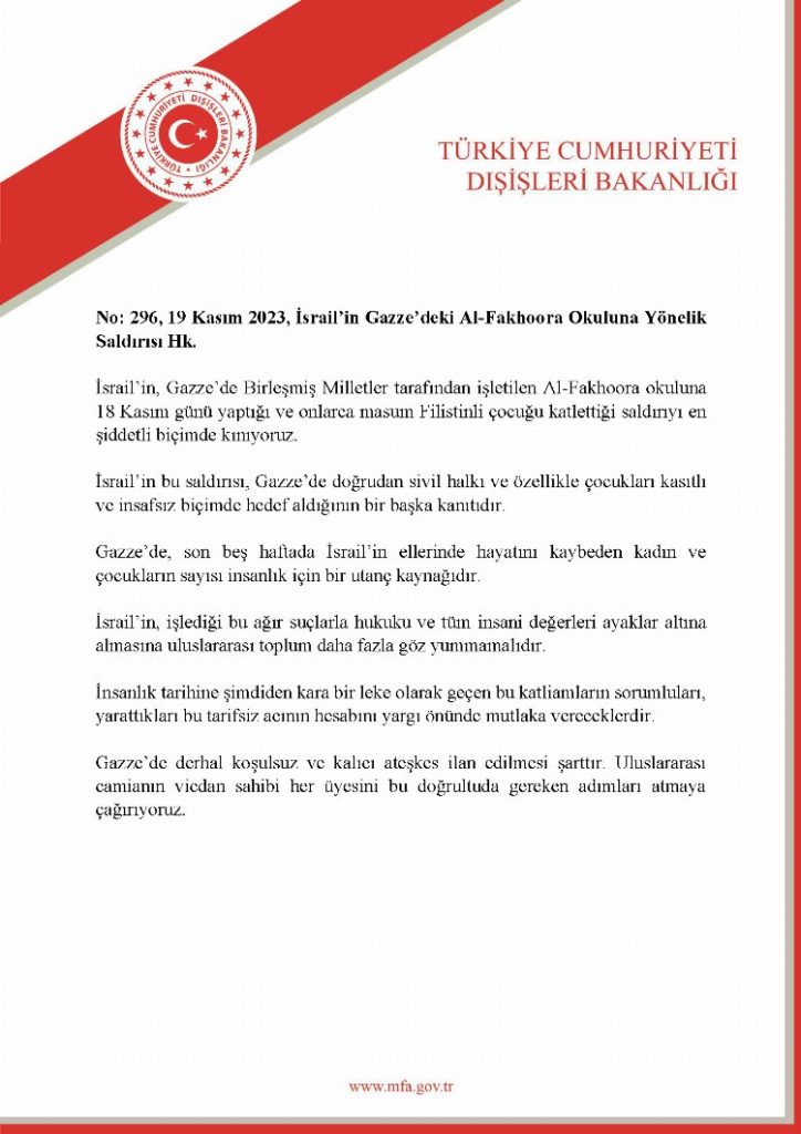 Dışişleri’nden İsrail’e bir kınama daha