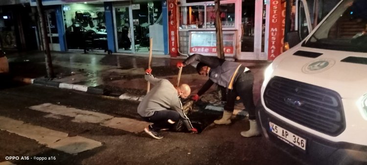 Manisa’da sağanak yağış boyunca MASKİ sahadaydı