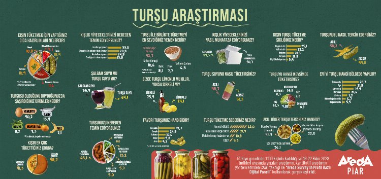 Turşu araştırması… Turşuyu limonlu mu, yoksa sirkeli mi tercih edersiniz?