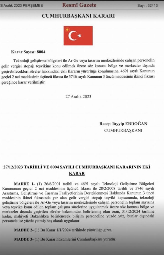 AR-GE’de gelir vergisi teşvikine düzenleme