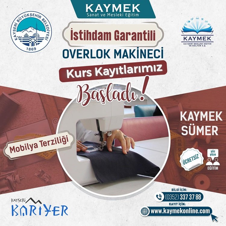 Mobilya başkenti Kayseri Büyükşehir’den özel kurs