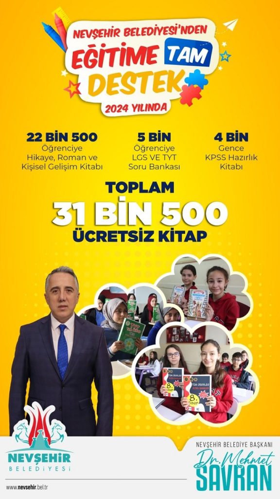 Nevşehir Belediyesi’nden eğitime tam destek