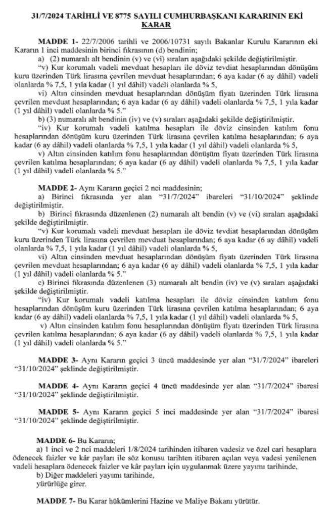 KKM’de vergi avantajı kaldırıldı