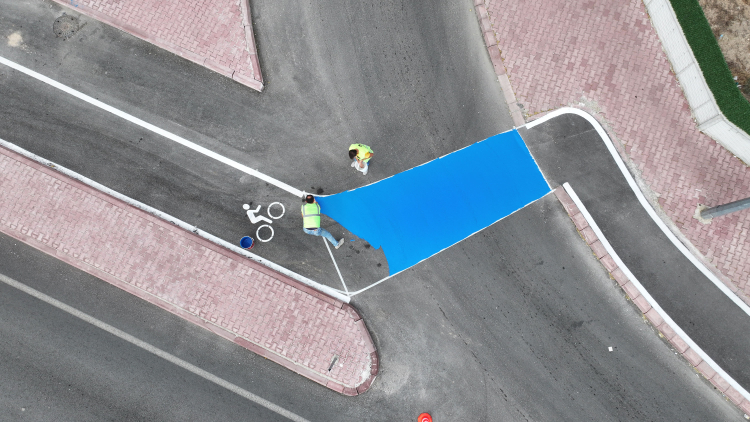 Konya’da bisiklet yollarında bakım ve boyama