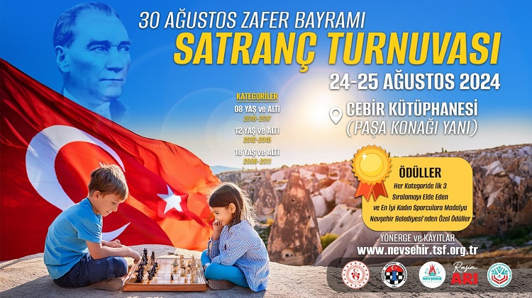 Nevşehir’de 30 Ağustos’a özel satranç turnuvası