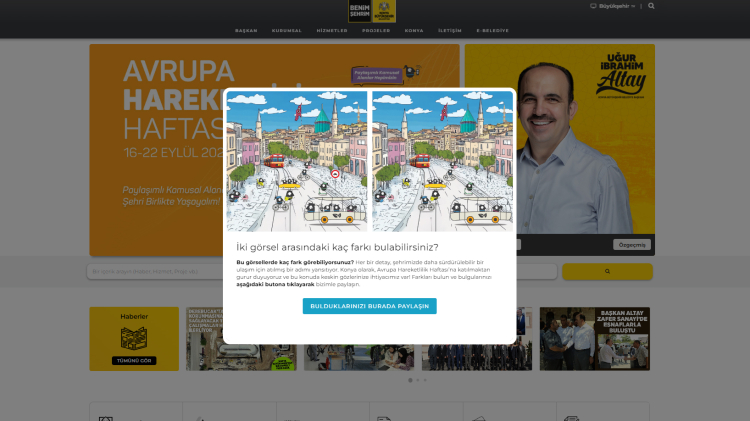 Konya, ‘Kentsel Hareketlilik’te RAPTOR’a seçildi