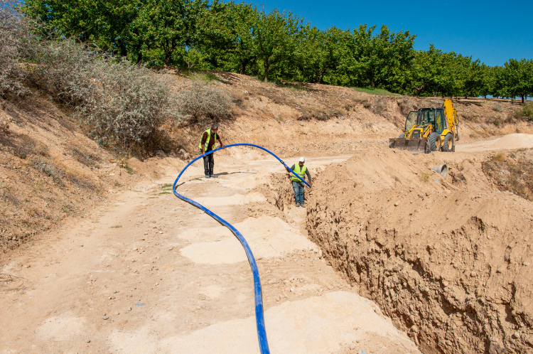 Malatya kırsalına MASKİ’nin altyapısı sürüyor… Depremler sonrası altyapı yenileniyor