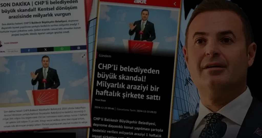 Balıkesir Büyükşehir’den ‘peşkeş’ iddialarına sert yanıt