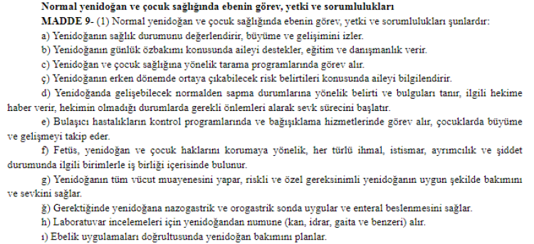 Sağlık Bakanlığı’ndan ‘Ebelik Yönetmeliği’