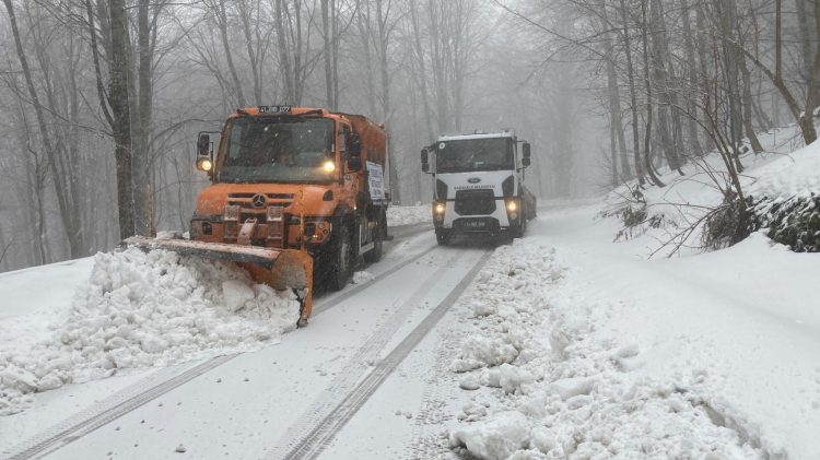 Kocaeli’nin güçlü filosu karla mücadeleye hazır