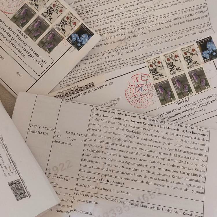 Uludağ’ın zirvesine astığı bayrağa ceza!