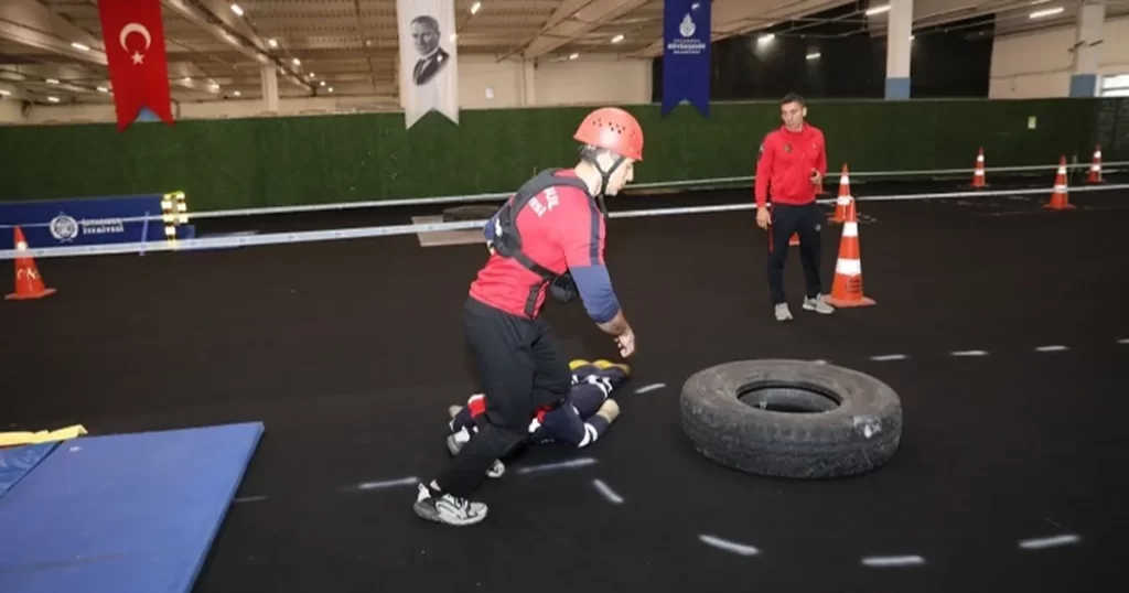 İtfaiye adayları parkura çıktı