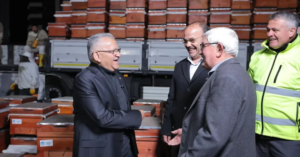 Kayseri’de şafak vakti üreticilere destek