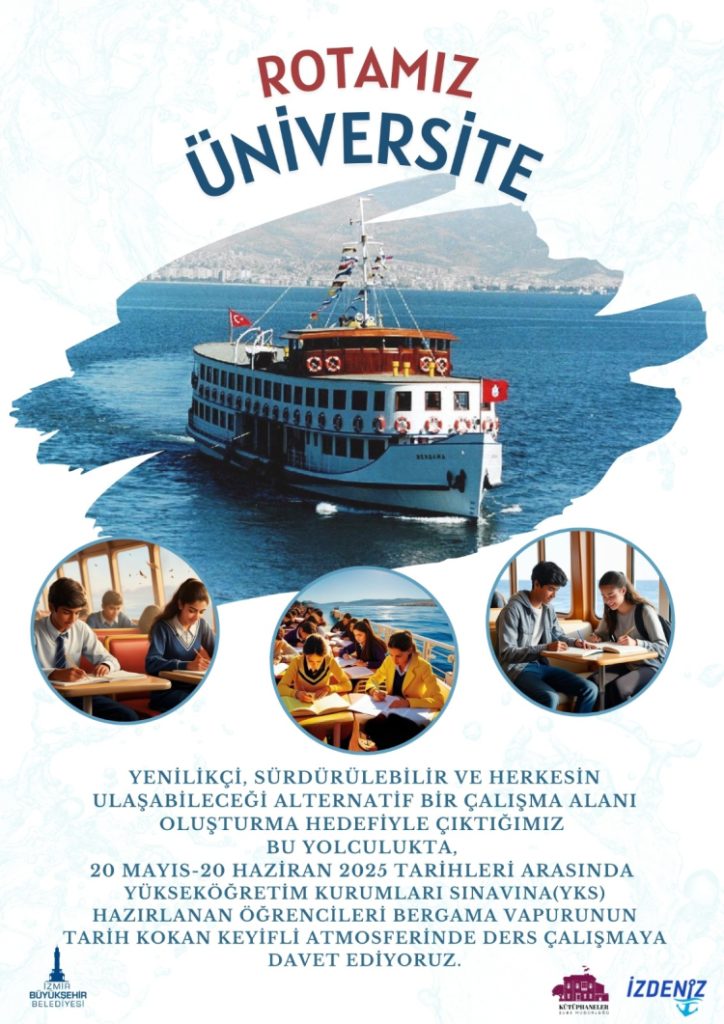 Bergama Vapuru rotasını gençler için çevirdi