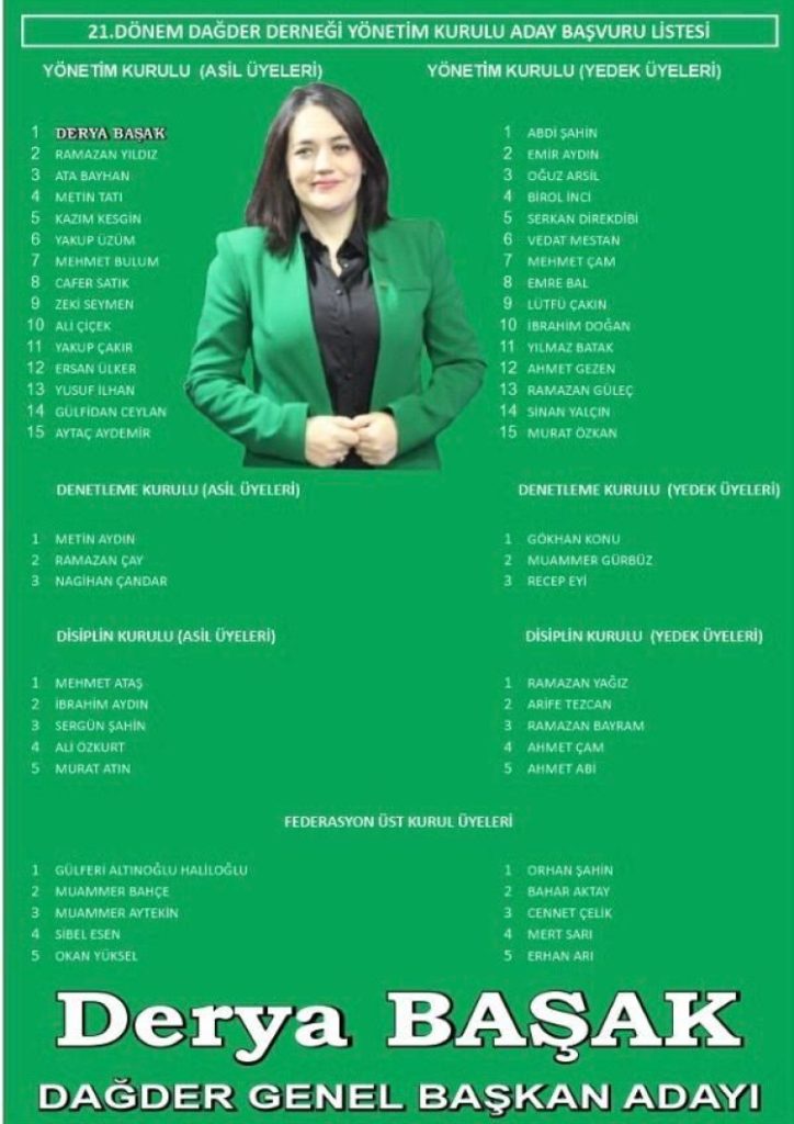 DAĞDER’de ilk kadın başkan: Derya Başak