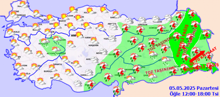Doğu ve Güneydoğu’ya toz taşınımı uyarısı!