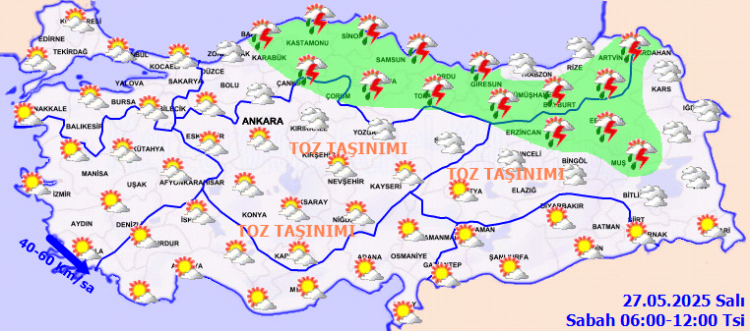 Marmara ve Ege hariç toz taşınımına dikkat!