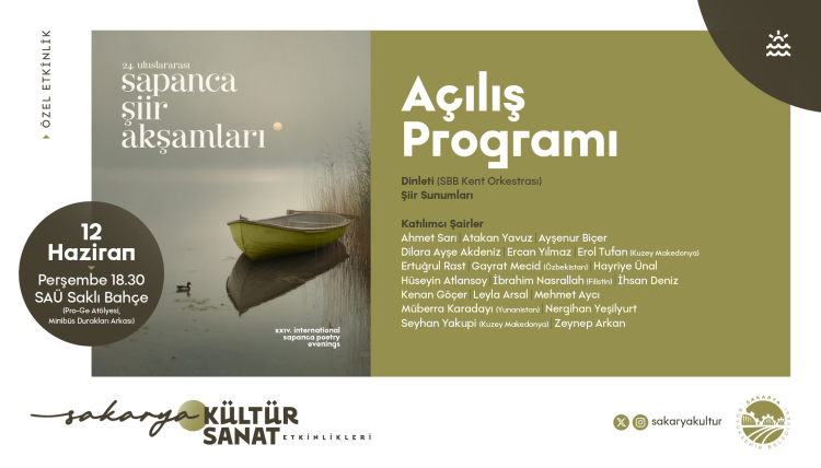 24. Uluslararası Sapanca Şiir Akşamları başlıyor