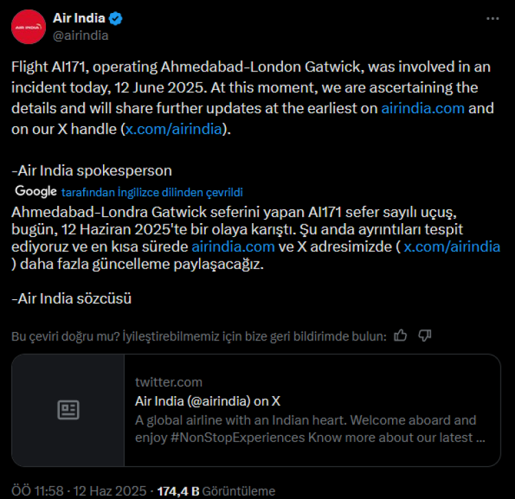 242 yolculu Hindistan uçağı kaza yaptı