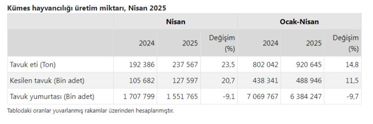 Tavuk kesimi arttı, yumurta üretimi azaldı!