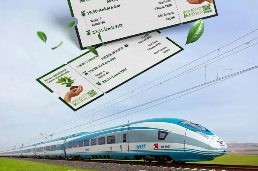 “Her Bilet Bir Fidan” kampanyası başladı… YHT yolcuları 13 milyon fidanın dikimine katılacak